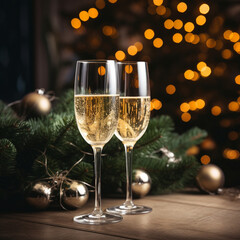 glasses of champagne