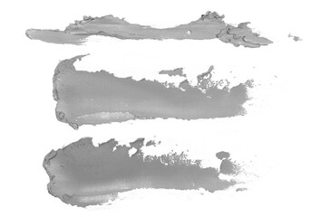 Wet cement, mortar isolated on white background, top view