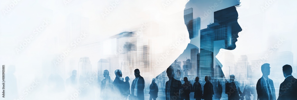 Aufkleber exploring innovative business perspectives and networking opportunities in the modern era, with a fo