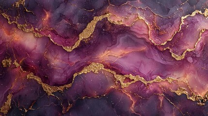 A vibrant purple agate stone with golden veins, showcasing natural beauty and elegance.