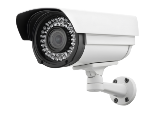 Security camera on a transparent background. isolated background.