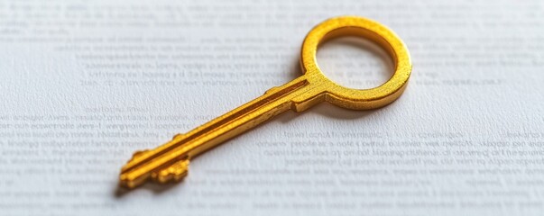Keyword optimization A close-up image of a golden key resting on a textured surface, emphasizing details and reflections.