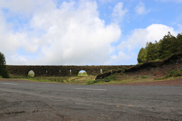 Roman aqueduct close to the road - Sao Miguel island