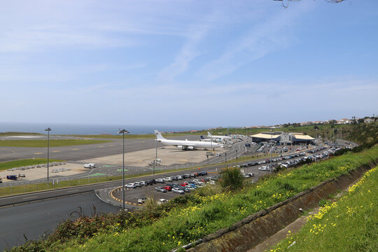 View of Ponta Delgada airport - Sao Miguel island