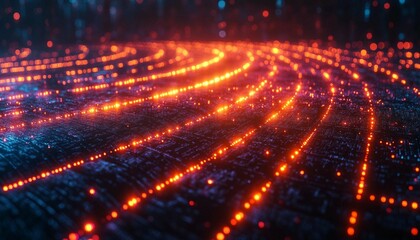Fototapeta premium Quantum Encryption for Next-Level Security, quantum computer generating complex encryption algorithms, with virtual particles representing data protection