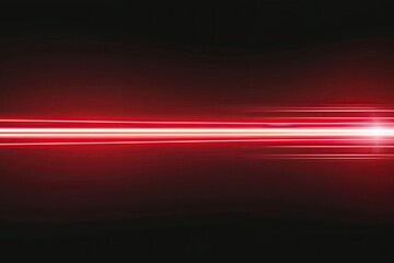 Red Neon Light Effect on Dark Background Abstract Horizontal Gradient with Lens Flare Design
