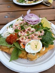 salad with salmon