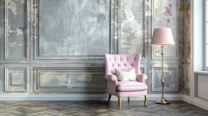 In the corner, an elegant armchair with plush cushions stood, inviting anyone who wished to sit and relax in its cozy embrace.