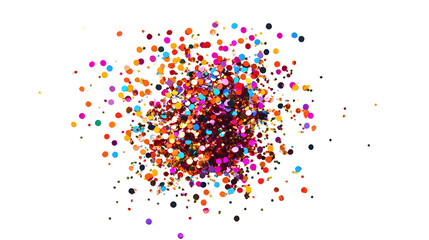 New Year greeting card with glitter accents, placed on a white background, no shadows