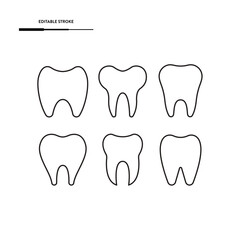 Teeth Icon Set Vector Design.
