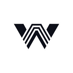 W letter logo, simple and clean
