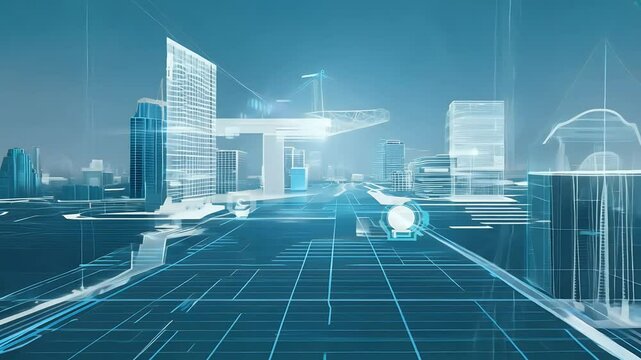 flying growing city perfect business technology concepts 4K ultra HD architecture building construct crane derrick engineering urban work skyscraper time lapse timelapse structure tower landscape