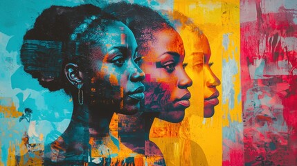 Fototapeta premium Black History themed imagery highlighting significant cultural and historical elements.
