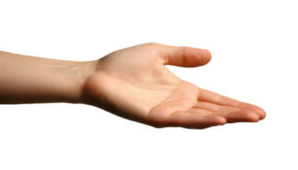 A soft hand gesture conveying encouragement and support, embodying the concept of hand posture.
