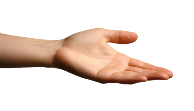A soft hand gesture conveying encouragement and support, embodying the concept of hand posture.