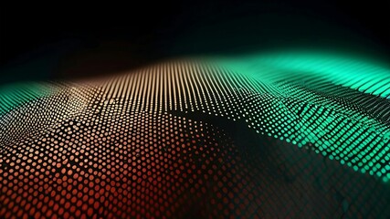 Fluorescent abstract mesh-like background with dotted surface.