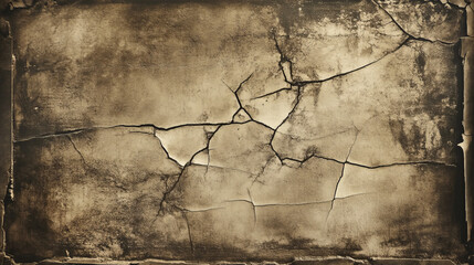 Cracked Concrete Texture: Sepia, Aged, Grunge Background
