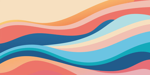 Smooth flowing gradient color waves creating an abstract banner background with a geometric pattern, perfect for modern and vibrant designs