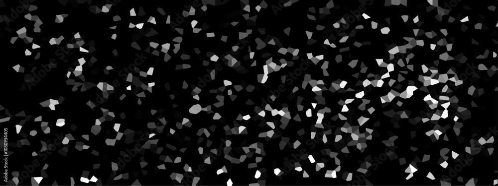 Poster Abstract Dark and white Broken Stained 3d Geometric Retro tiles pattern. Seamless Geometric Retro tiles pattern. Frame confetti texture for holiday, postcard, website, birthday 