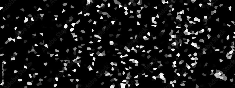 Aufkleber Abstract Dark and white Broken Stained 3d Geometric Retro tiles pattern. Seamless Geometric Retro tiles pattern. Frame confetti texture for holiday, postcard, website, birthday 