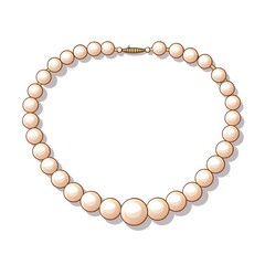 Obraz premium Elegant Pearl Necklace with Round Beads Showcasing Timeless Beauty and Grace for Jewelry Enthusiasts and Fashion Lovers in Minimalist Style