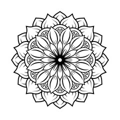 Vector Beautiful Floral Mandala Design, A Creative Ornamental Decorative Element In A Circle Shape.