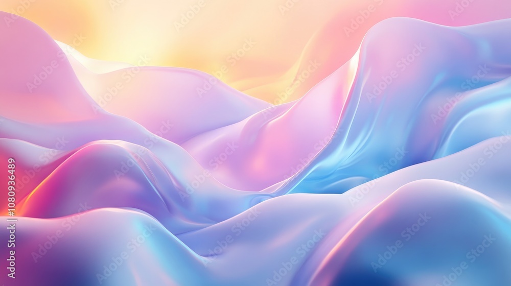 Poster soothing abstract backdrop featuring soft pastel hues and tranquil illumination ideal for creating a