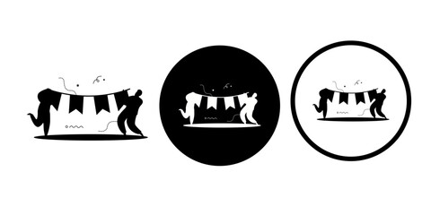 Happy birthday vectors icon set