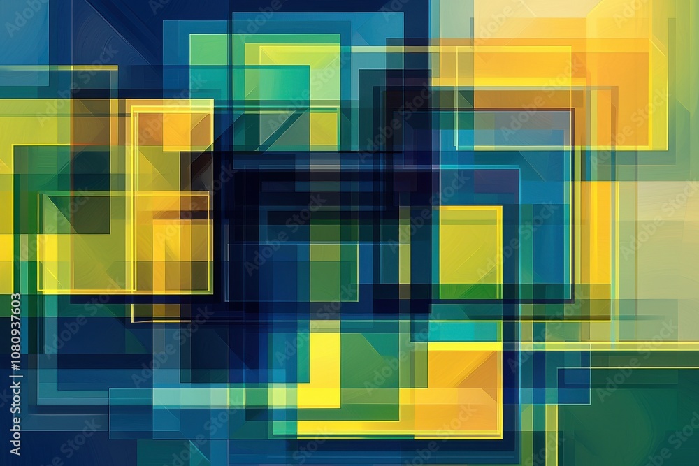 Poster abstract geometric background with vibrant overlapping rectangles