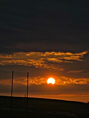 sunset over the river