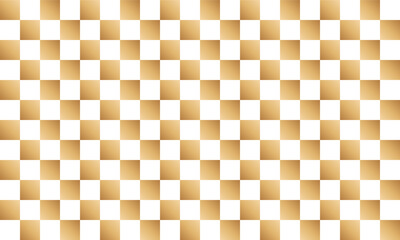シームレス市松模様の横長背景(シャンパンゴールドのグラデーション)