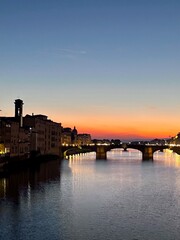 Naklejka premium Beautiful sunset in Florence city