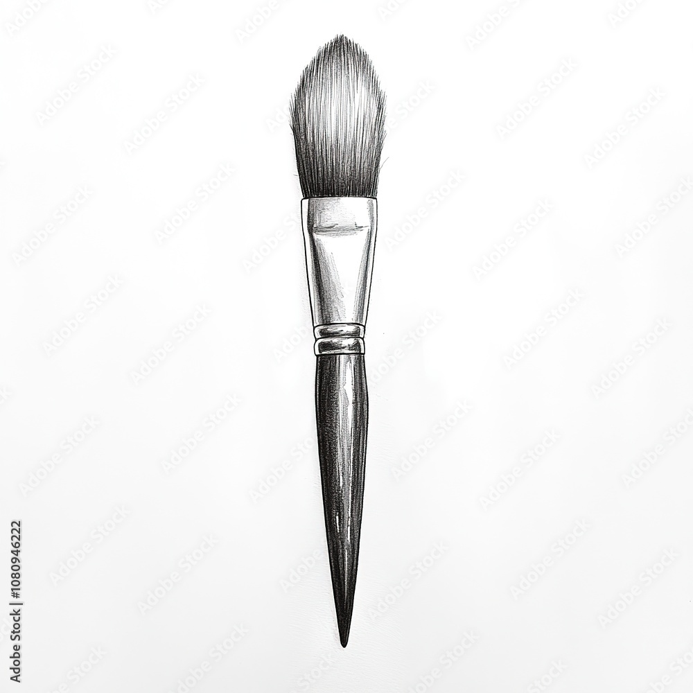 Poster artistic action with paint brush studio workspace photography minimalist setting close-up view creat