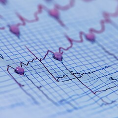 Analyzing heart rate changes medical facility ecg data clinical environment close-up view health monitoring insights