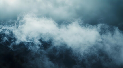 Obraz premium ethereal fog enveloping dark clouds, symbolizing an uncertain journey in atmospheric hues. generative ai