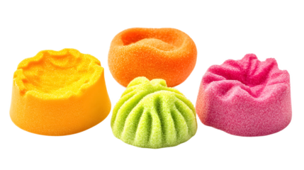 Set of kinetic sand on a transparent background. isolated background.