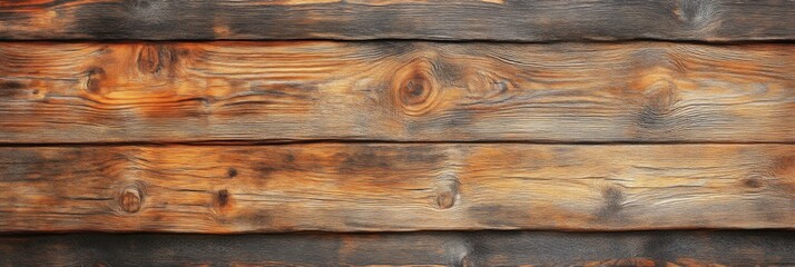 Naklejka premium Rustic Wood Texture Background: Wooden Planks with Natural Grain