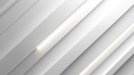 Obraz premium Minimal geometric white light background abstract design with clean lines.
