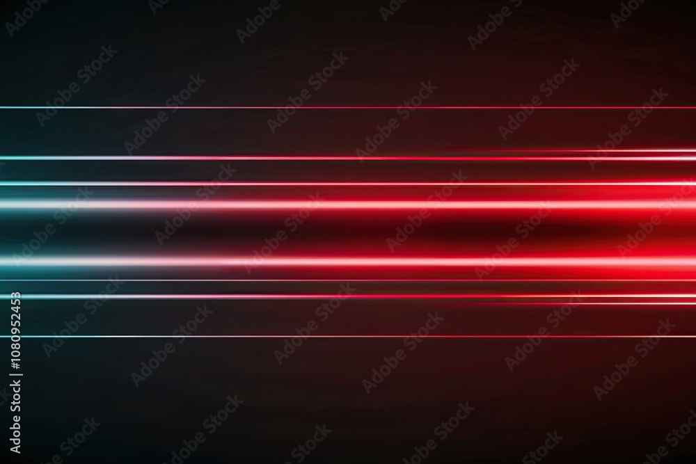 Poster red light glow effect on black background abstract horizontal gradient line with lens flare design