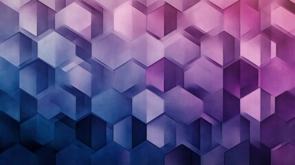 Abstract Geometric Hexagon Pattern in Purple and Blue
