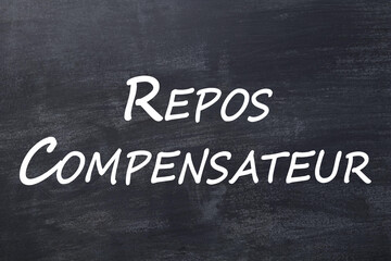 Obraz premium Repos compensateur tableau noir