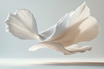 Naklejka premium Abstract White Flowing Texture: Minimalist and Serene Design
