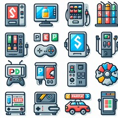 set of icons for devices