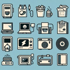 set of household appliances