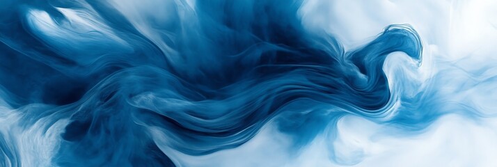 Abstract Blue Swirling Paint Texture Background