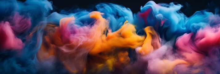 Abstract Swirling Colors: A Dreamy Ink in Water Art Photography