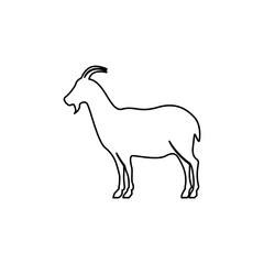 Goat line icon