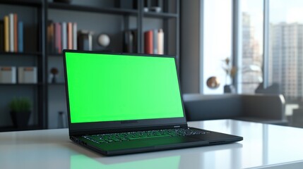 The Laptop on Office Desk