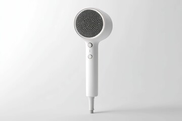 Fototapeta premium White hair dryer with a round nozzle.