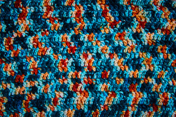Colorful Crochet Yarn Pattern Top Down View